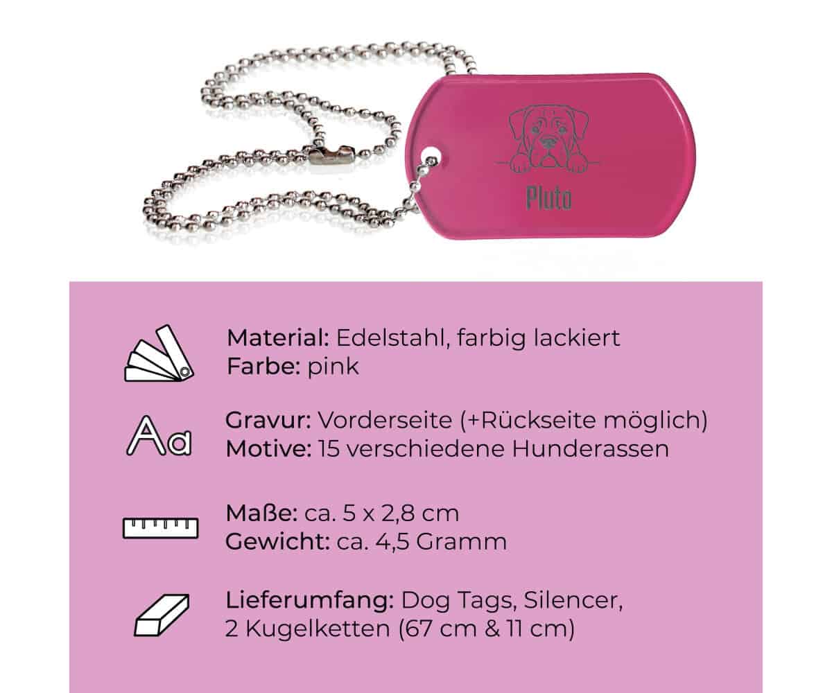 Dog Tag pink