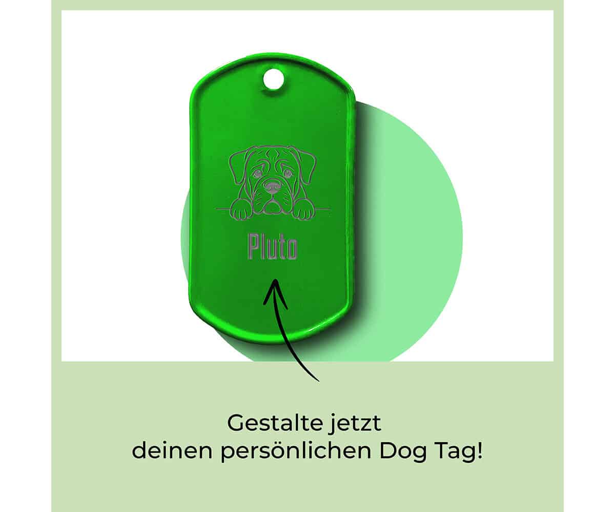 Grüner Dog Tag