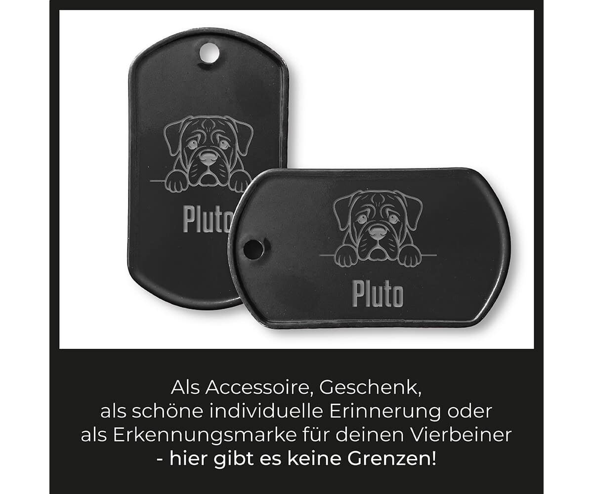 Schwarzer Dog Tag