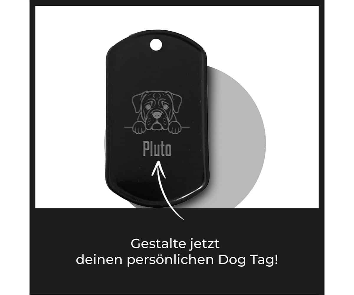 Schwarzer Dog Tag