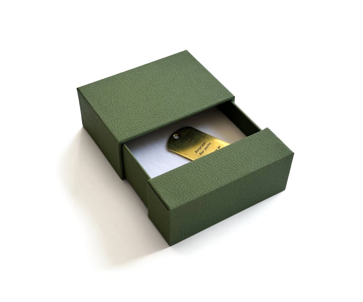 Geschenkschachtel Schieber olive